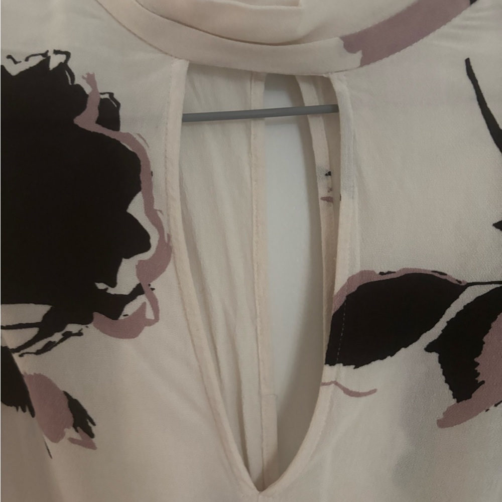 Free People Cream and Black Floral Blouse(like new condition) - Picture 7 of 9